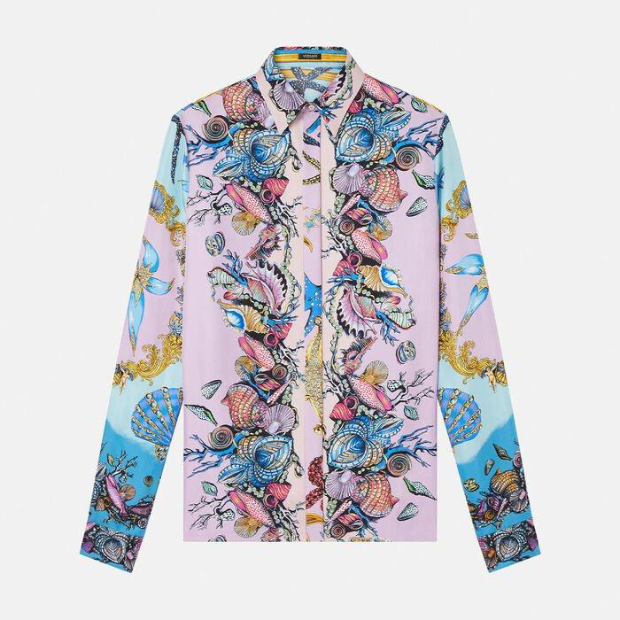 Versace Multicoloured Trésor De La Mer Print Silk Shirt - Shirts from  Brother2Brother UK